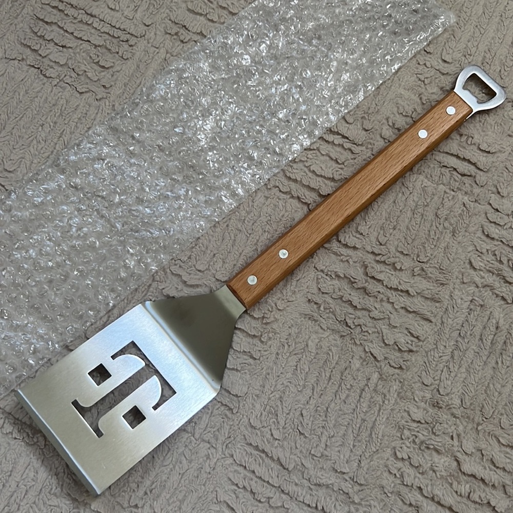 T-Mobile Stainless Steel and Wood Spatula with Bottle Opener, New